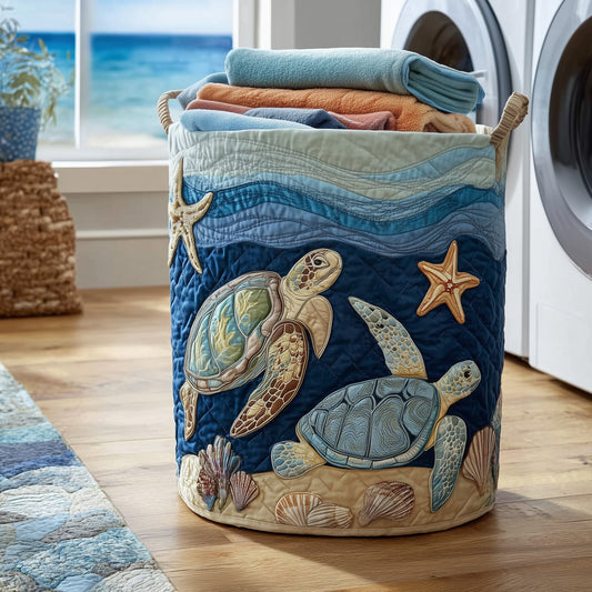 Turtle Quilted Laundry Basket GFTOMA3938