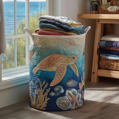 Turtle Quilted Laundry Basket GFTOMA3939
