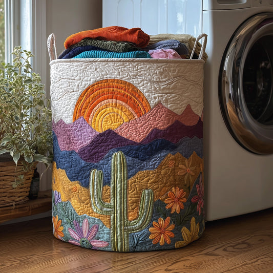 Cactus Sunset Quilted Laundry Basket GFTOMA3950