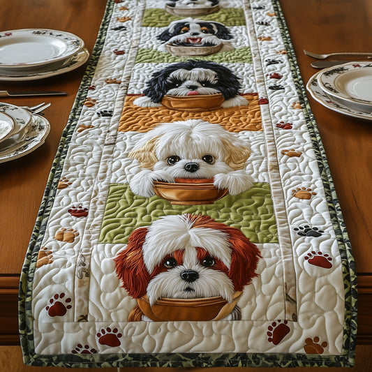 Shih Tzu Quilted Table Runner GFTOMA395