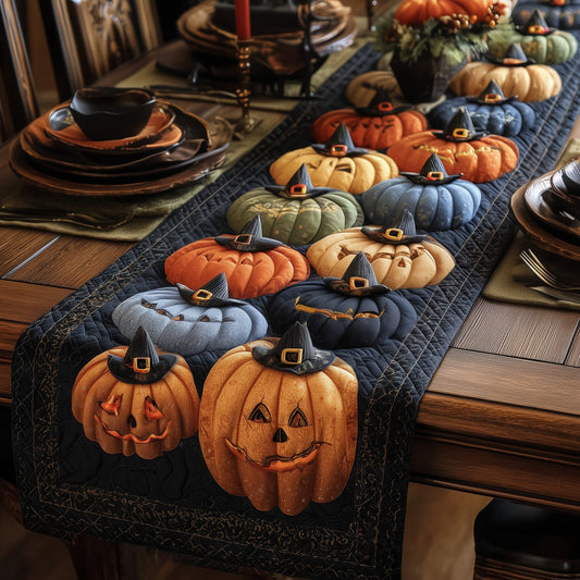 Spooky Pumpkin Quilted Table Runner GFTOMA3974
