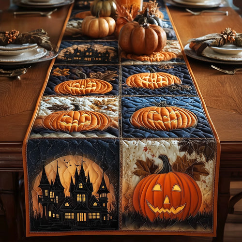 Spooky Pumpkin Quilted Table Runner GFTOMA3976