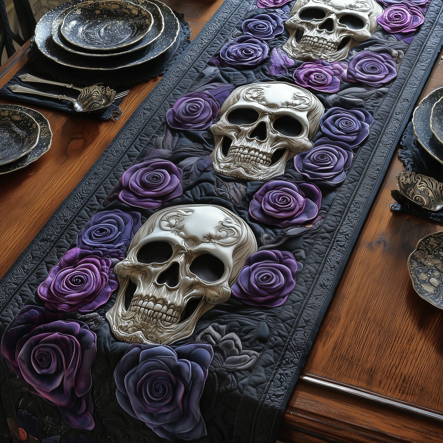 Mystic Skull Quilted Table Runner GFTOMA3983
