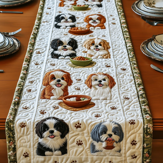 Shih Tzu Quilted Table Runner GFTOMA398