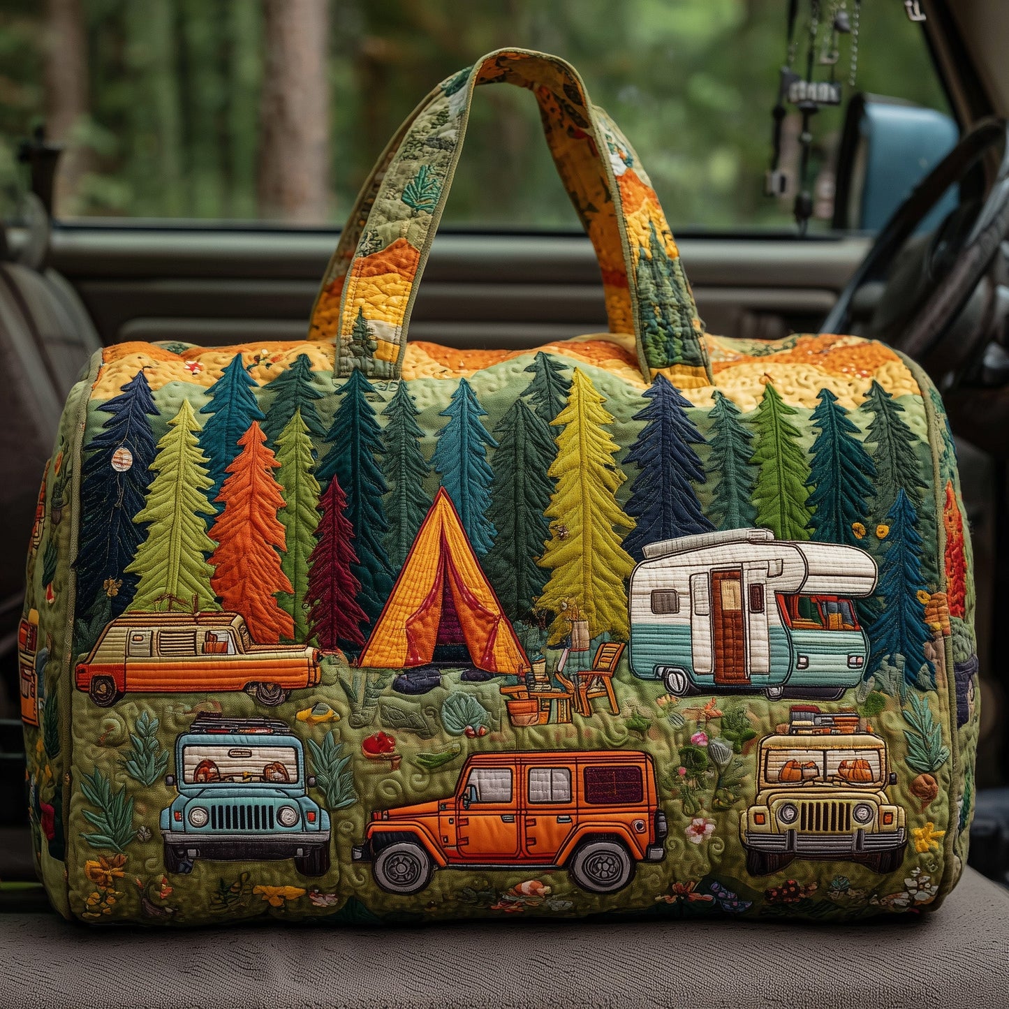 Vintage Camper Quilted Duffle Bag GFTOMA3993