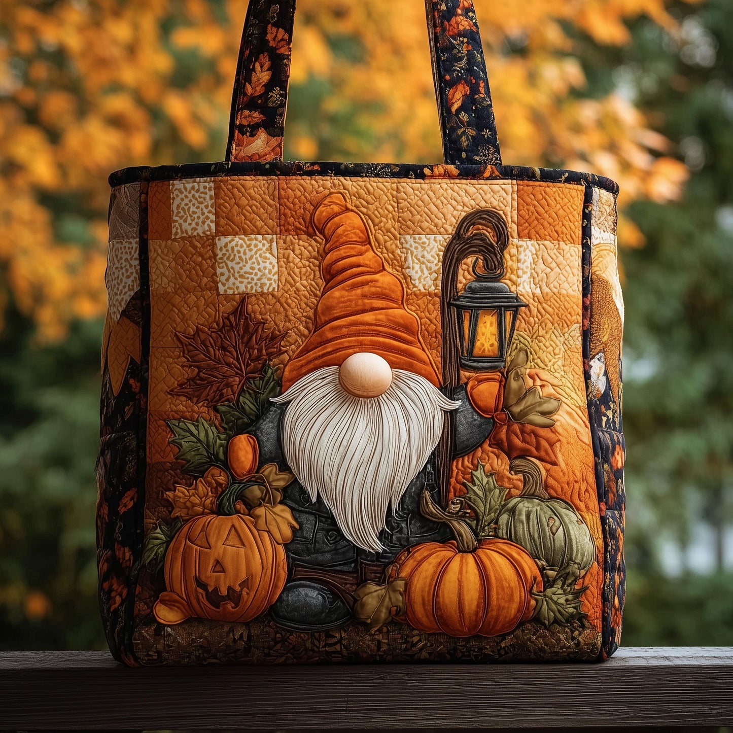 Spooky Gnome Quilted Tote Bag GFTOMA4010