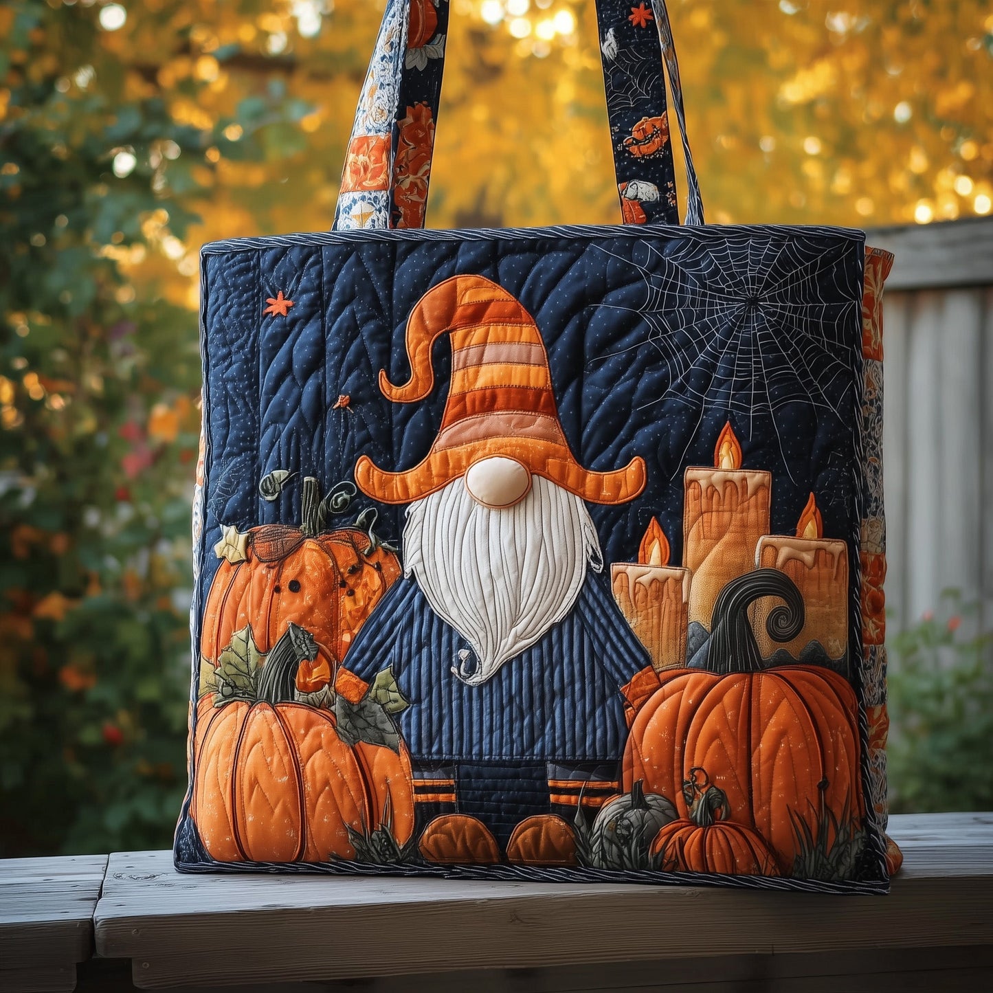 Spooky Gnome Quilted Tote Bag GFTOMA4011