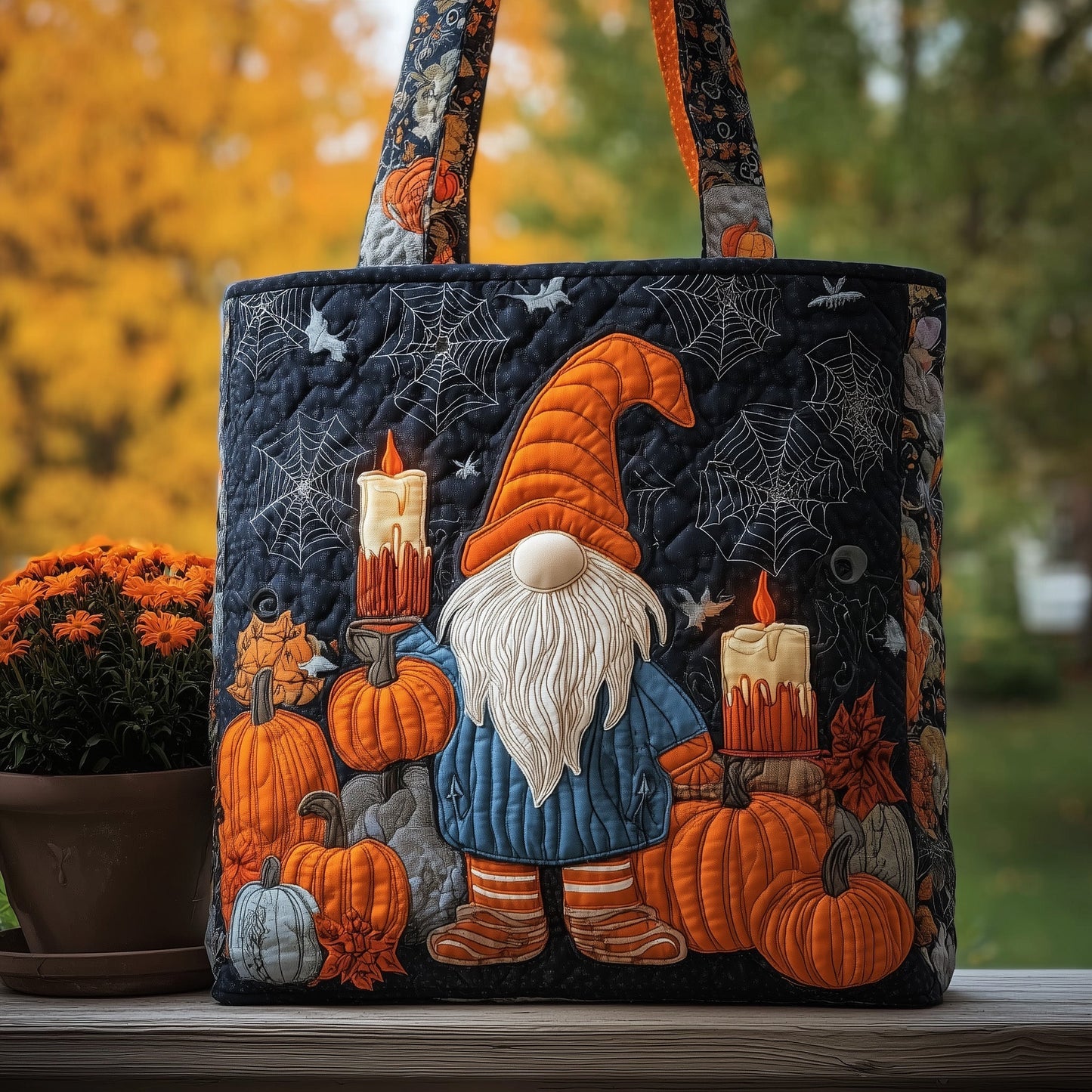 Spooky Gnome Quilted Tote Bag GFTOMA4016