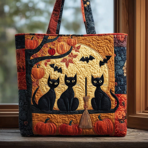 Midnight Cat Quilted Tote Bag GFTOMA4020