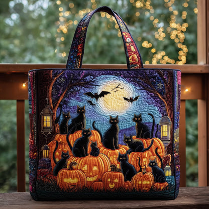 Midnight Cat Quilted Tote Bag GFTOMA4021