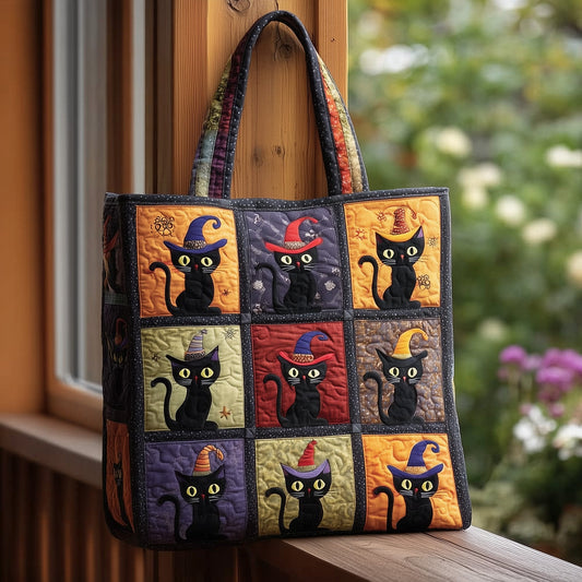 Midnight Cat Quilted Tote Bag GFTOMA4024