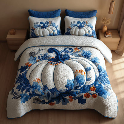 Pumpkin Haven 3-Piece Quilted Bedding Set GFTOMA4037