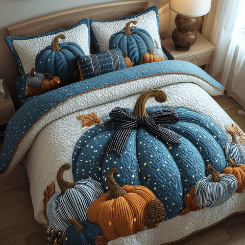 Pumpkin Haven 3-Piece Quilted Bedding Set GFTOMA4038