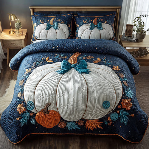 Pumpkin Haven 3-Piece Quilted Bedding Set GFTOMA4042