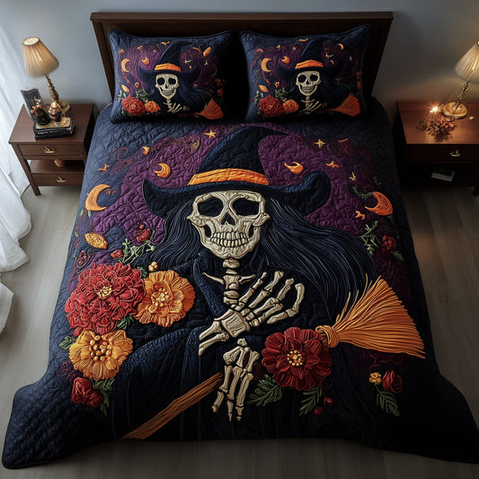 Spooky Witch 3-Piece Quilted Bedding Set GFTOMA4049
