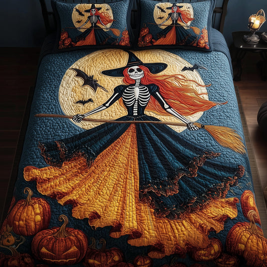 Spooky Witch 3-Piece Quilted Bedding Set GFTOMA4052