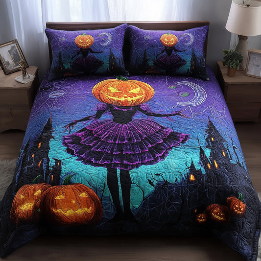 Spooky Witch 3-Piece Quilted Bedding Set GFTOMA4055
