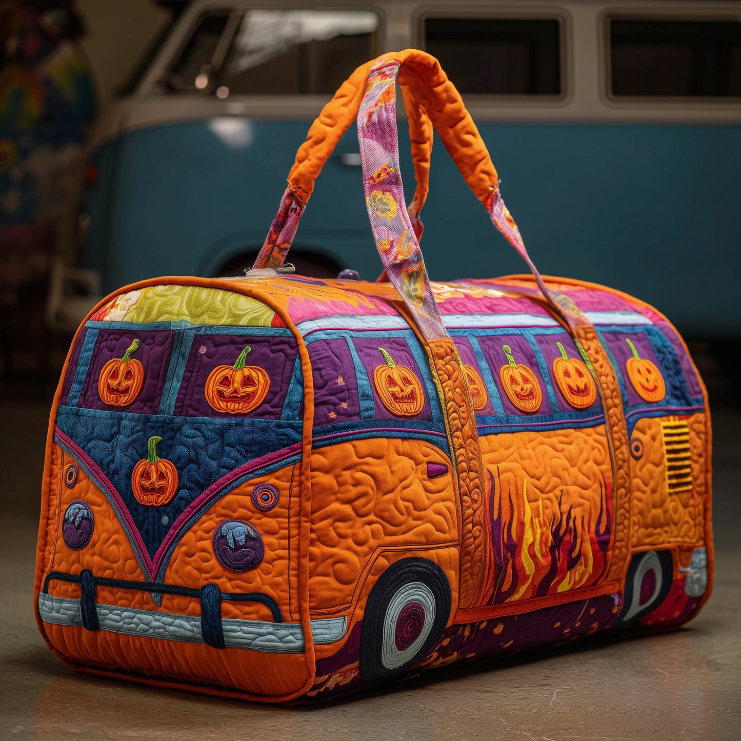 Spooky Van Quilted Duffle Bag GFTOMA4101