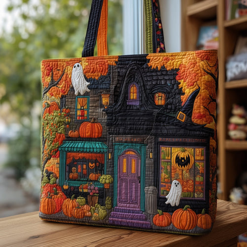 Halloween Store Quilted Tote Bag GFTOMA4107