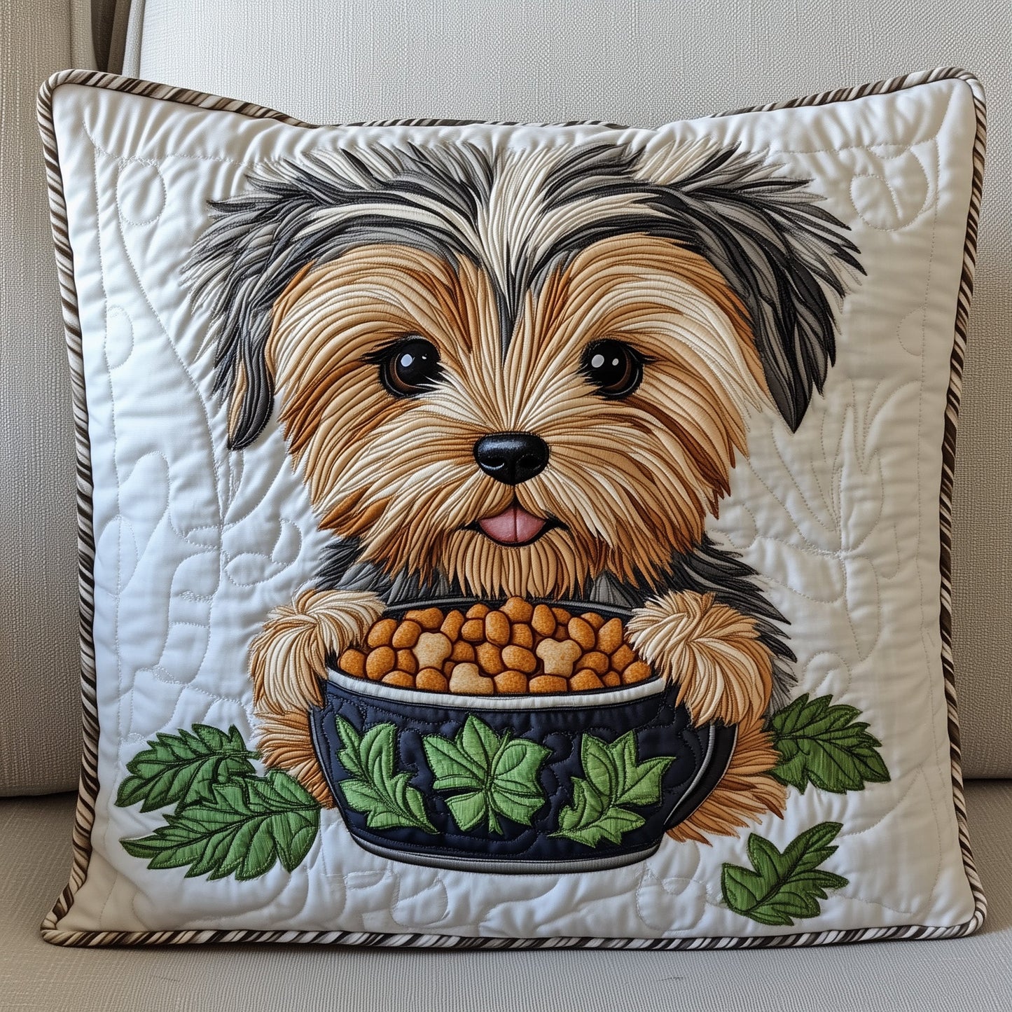 Yorkshire Terrier Quilted Pillow Case GFTOMA410