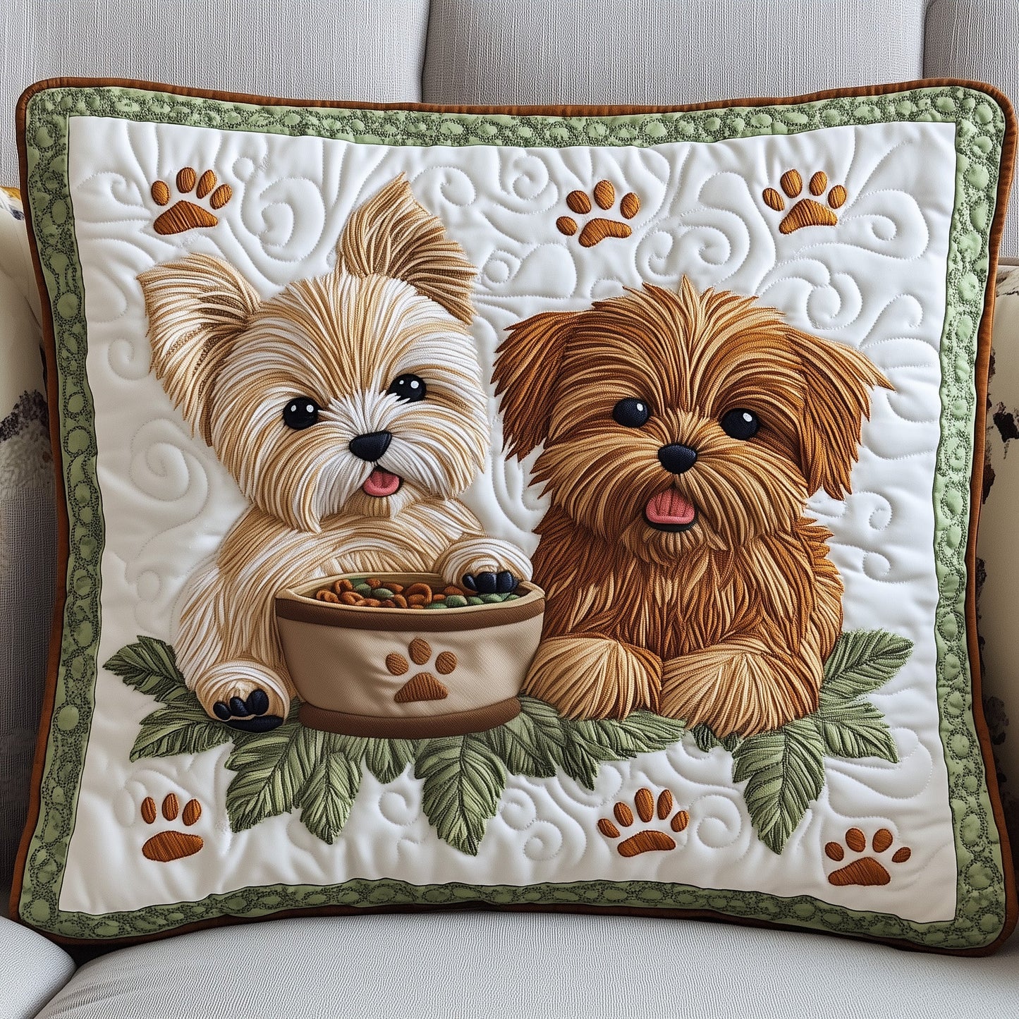 Yorkshire Terrier Quilted Pillow Case GFTOMA411