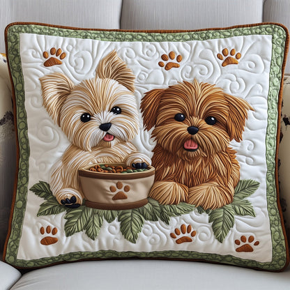 Yorkshire Terrier Quilted Pillow Case GFTOMA411