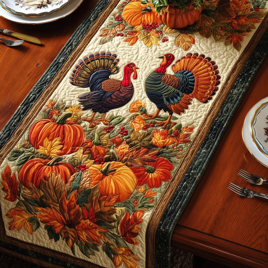 Maple Turkey Quilted Table Runner GFTOMA4157