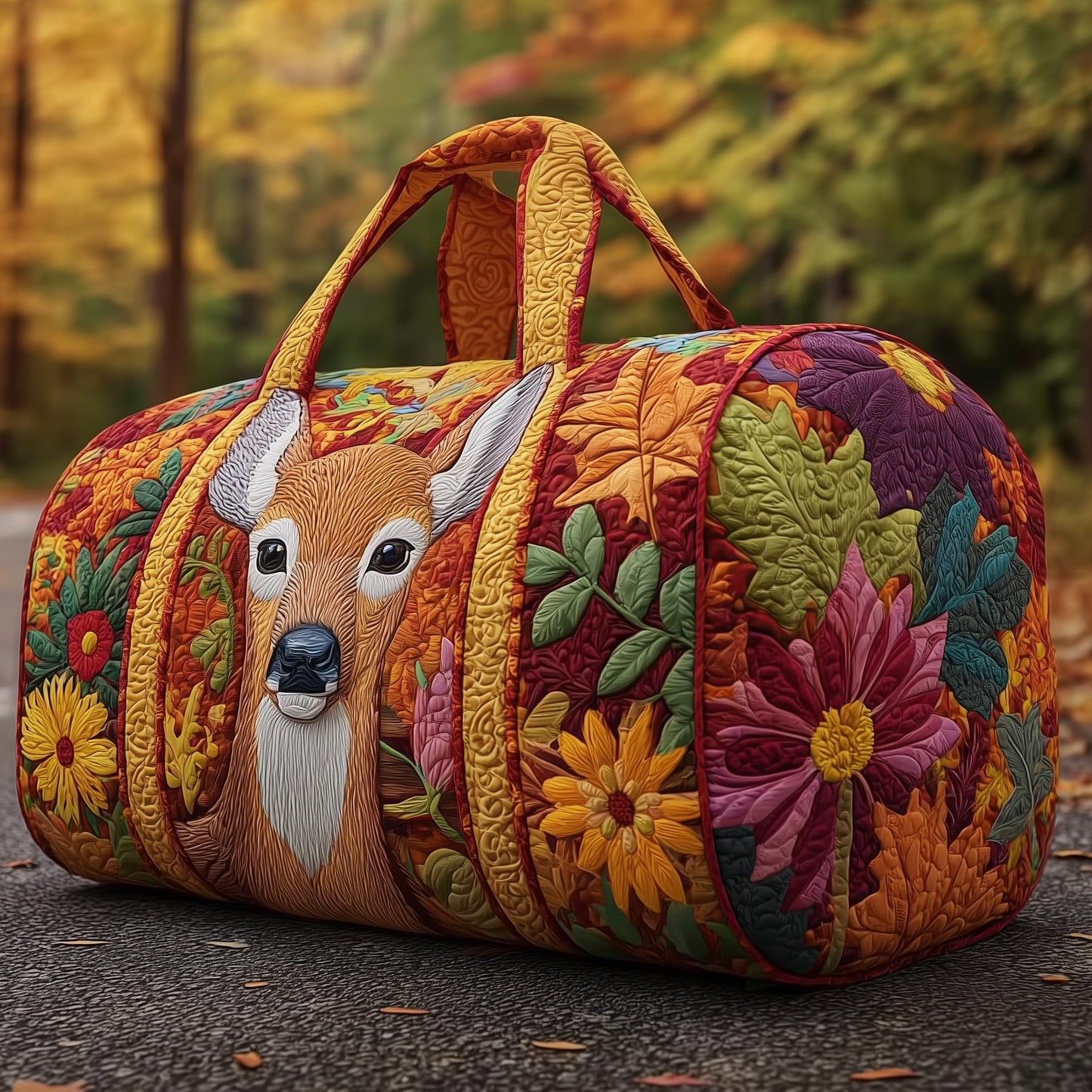 Autumn Deer Quilted Duffle Bag GFTOMA4166