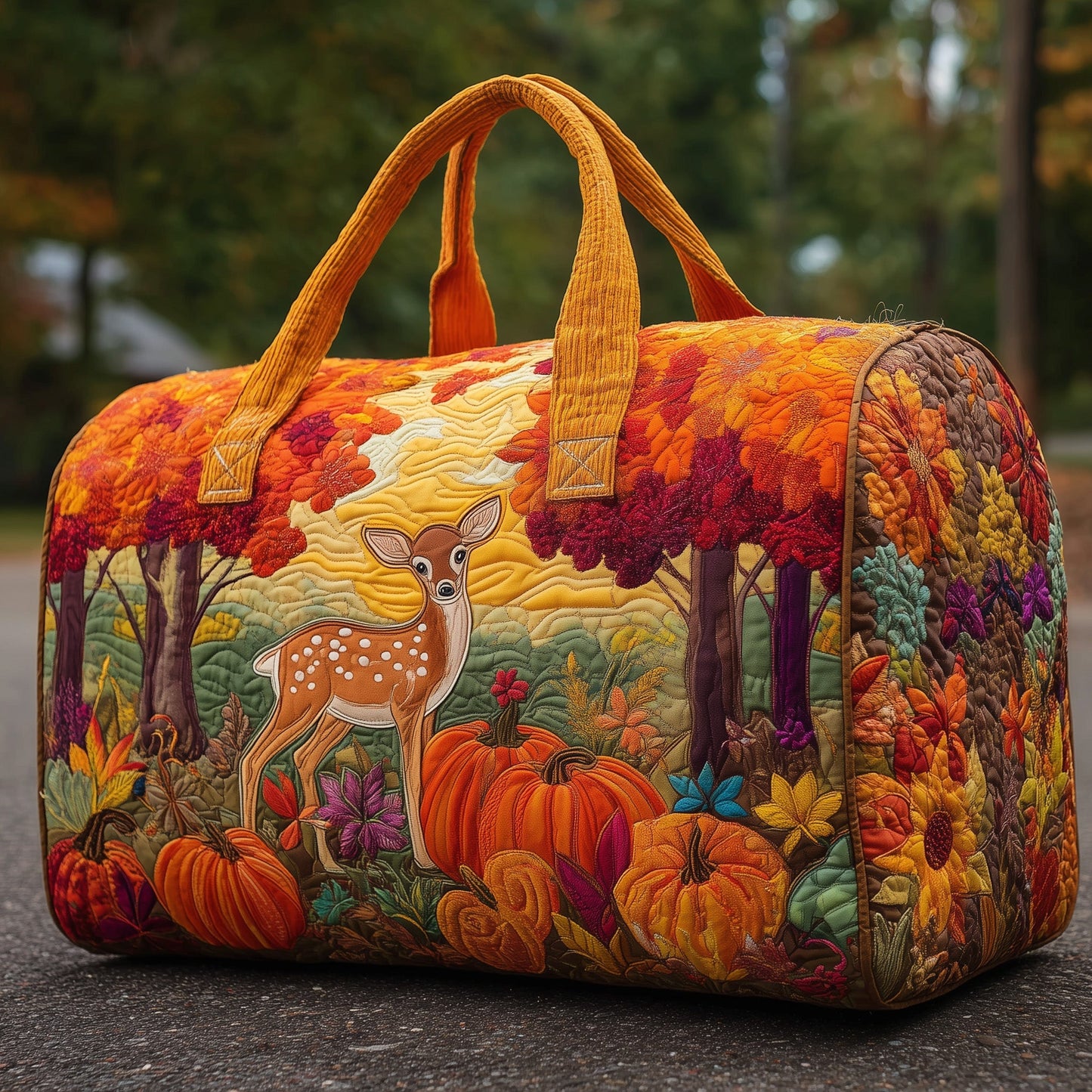 Autumn Deer Quilted Duffle Bag GFTOMA4168