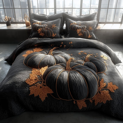 Dreamy Pumpkin Patch 3-Piece Quilted Bedding Set GFTOMA4213