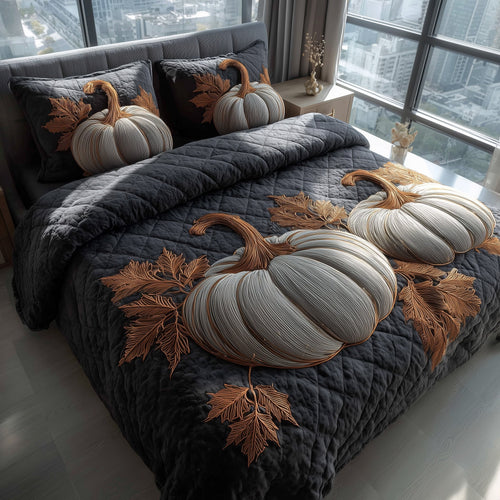 Dreamy Pumpkin Patch 3-Piece Quilted Bedding Set GFTOMA4215