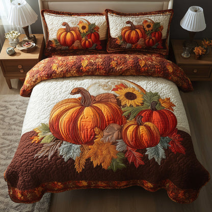 Autumn Vibe 3-Piece Quilted Bedding Set GFTOMA4222
