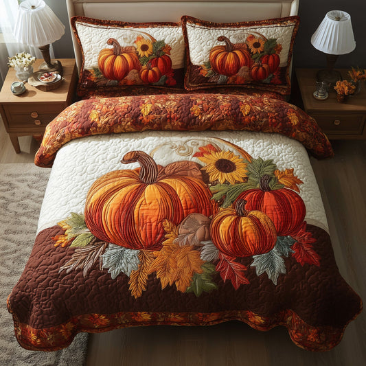 Autumn Vibe 3-Piece Quilted Bedding Set GFTOMA4222