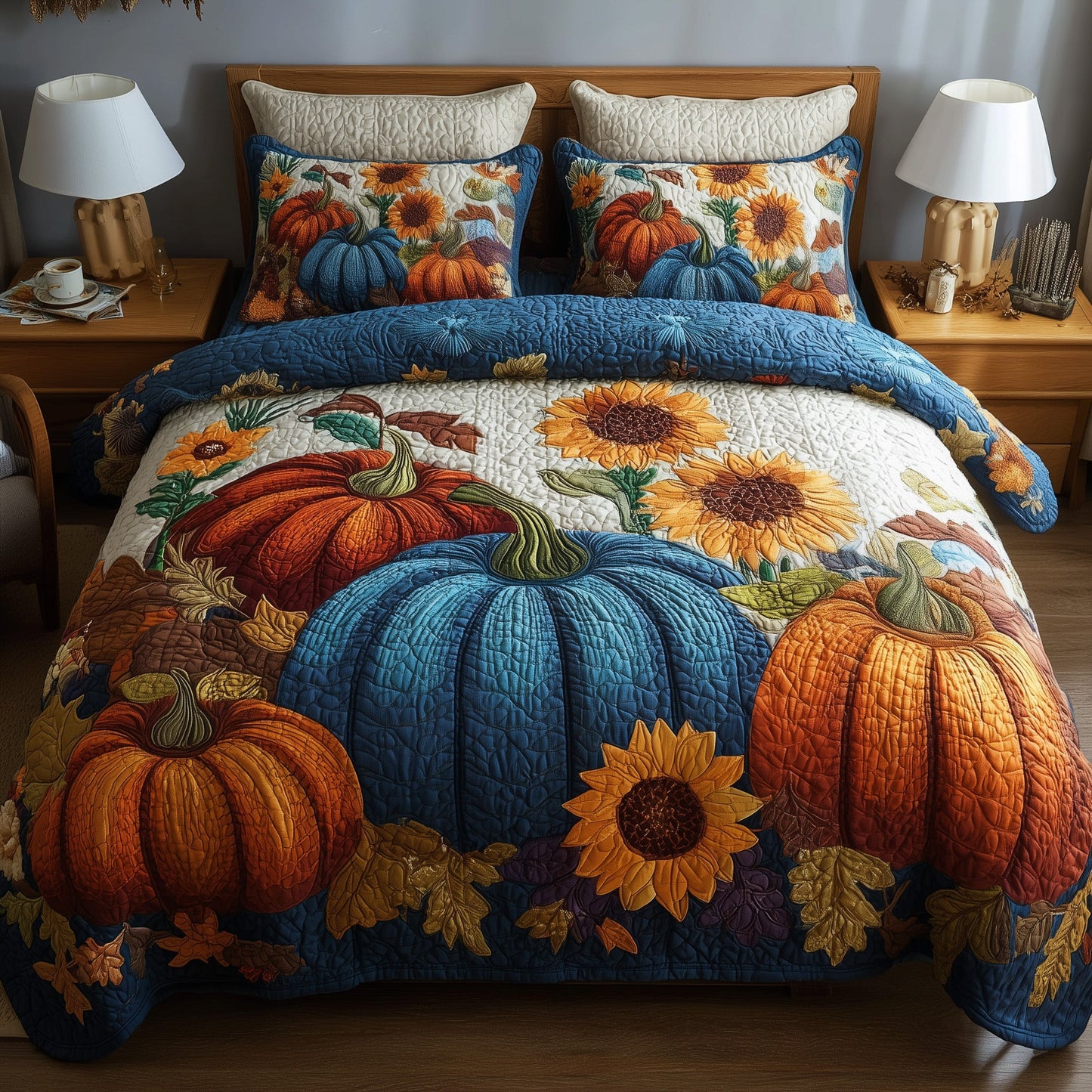 Autumn Vibe 3-Piece Quilted Bedding Set GFTOMA4225