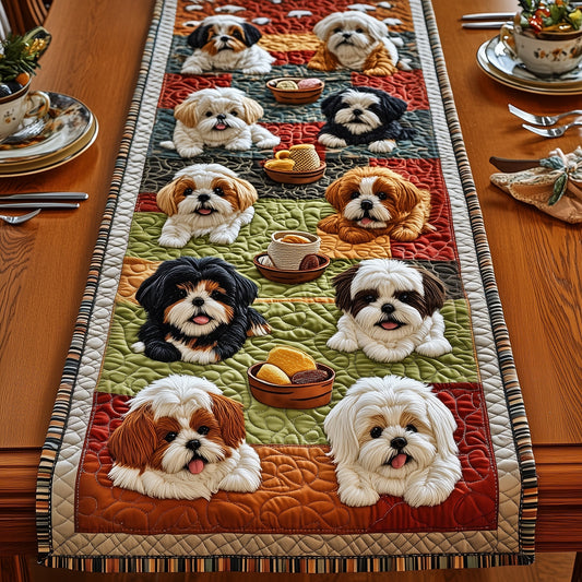 Shih Tzu Quilted Table Runner GFTOMA426