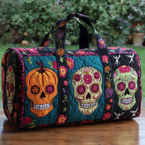 Sugar Skull Quilted Duffle Bag GFTOMA4315