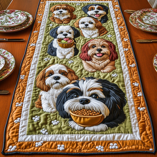 Shih Tzu Quilted Table Runner GFTOMA431