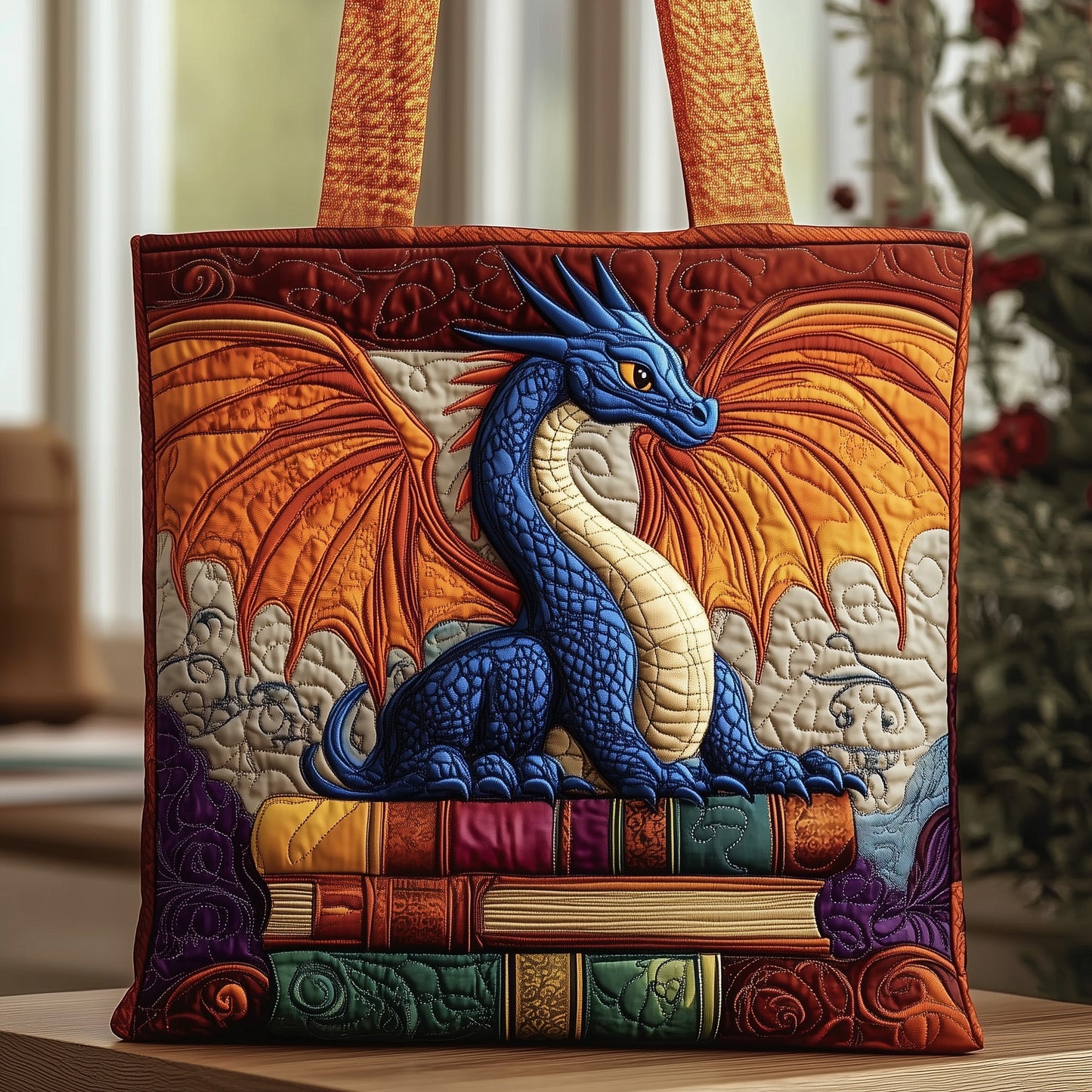 Cozy Dragon Quilted Tote Bag GFTOMA4324