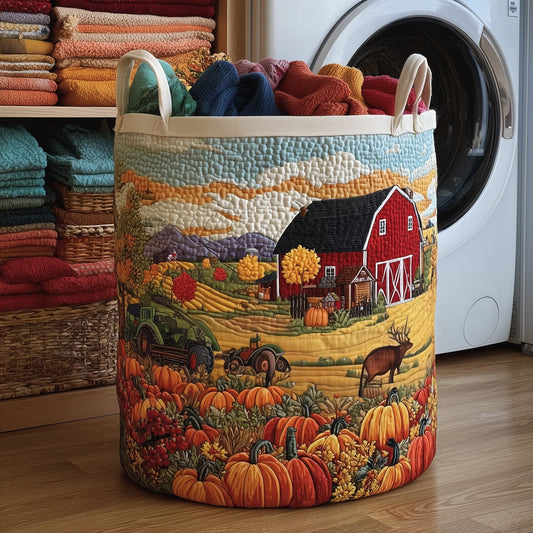 Fall Farm Quilted Laundry Basket  GFTOMA4349
