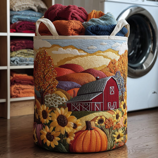Fall Farm Quilted Laundry Basket  GFTOMA4352