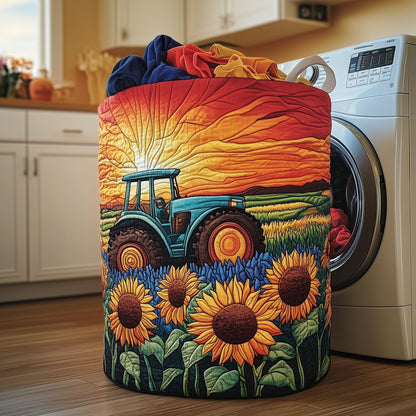 Country Tractor Quilted Laundry Basket  GFTOMA4355