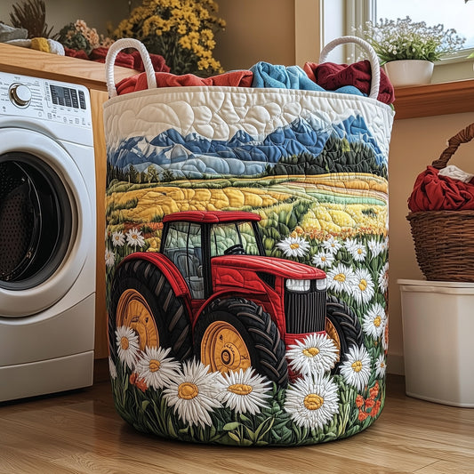 Country Tractor Quilted Laundry Basket  GFTOMA4359