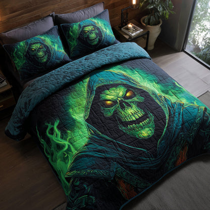 Haunted Skull 3-Piece Quilted Bedding Set GFTOMA4362