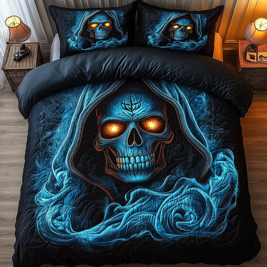 Haunted Skull 3-Piece Quilted Bedding Set GFTOMA4364