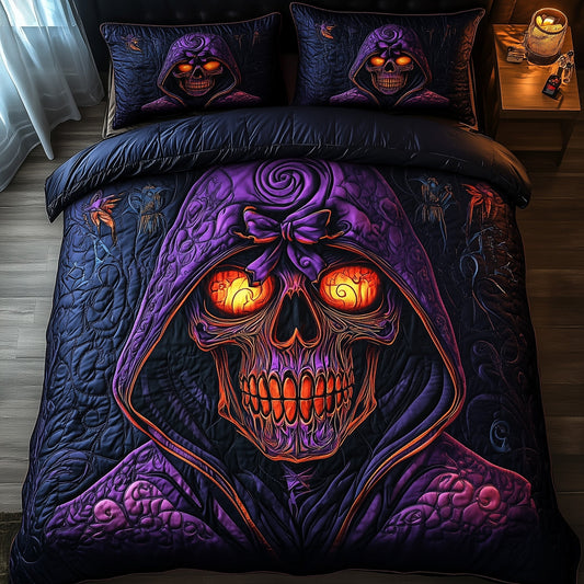 Haunted Skull 3-Piece Quilted Bedding Set GFTOMA4365