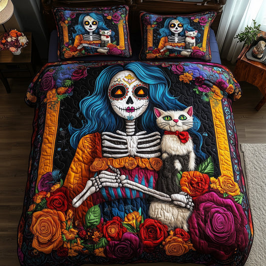 Catrina Bloom 3-Piece Quilted Bedding Set GFTOMA4368