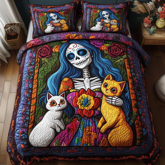 Catrina Bloom 3-Piece Quilted Bedding Set GFTOMA4369