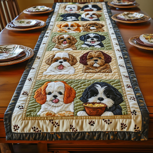 Shih Tzu Quilted Table Runner GFTOMA437
