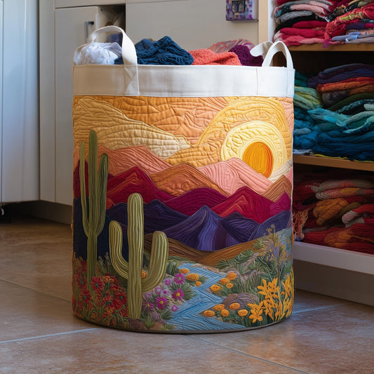 Cactus Sunset Quilted Laundry Basket GFTOMA4397