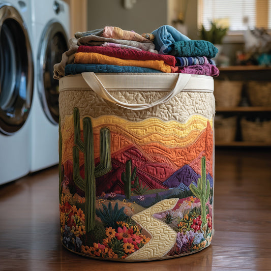 Cactus Sunset Quilted Laundry Basket GFTOMA4399